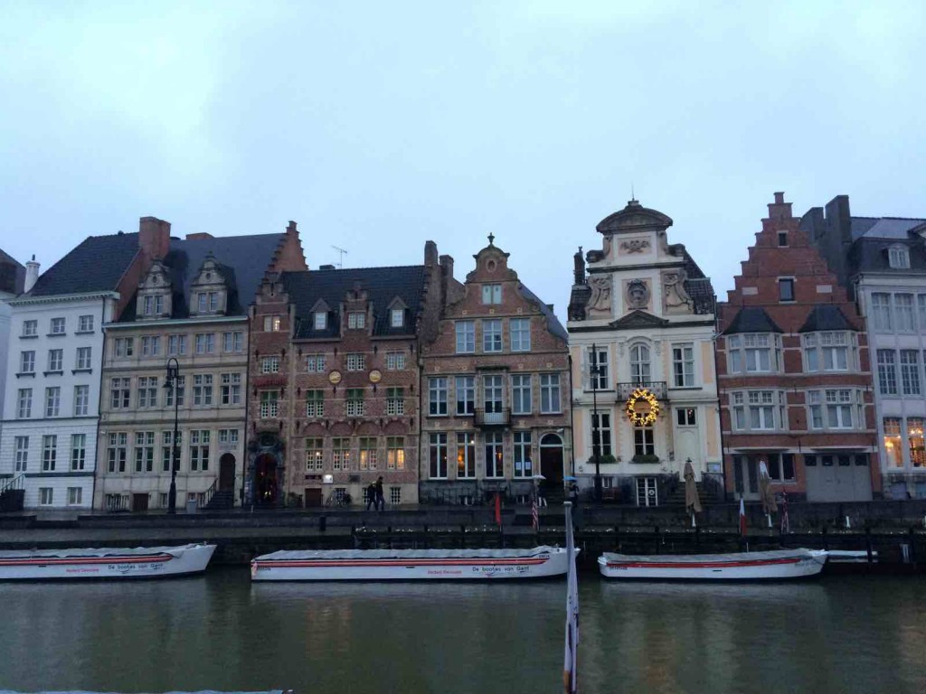 city of ghent -Old merchant houses.