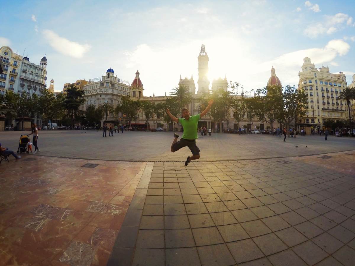 why is Valencia definitely worth visiting- jumping in the city hall
