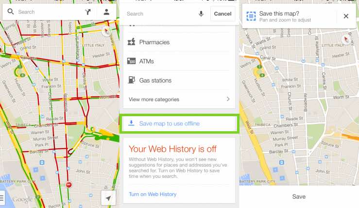 how to stay online when travelling - Google Maps Offline Usage