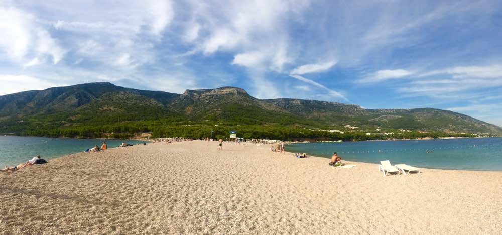 Zlatni Rat beach brac island croatia overview