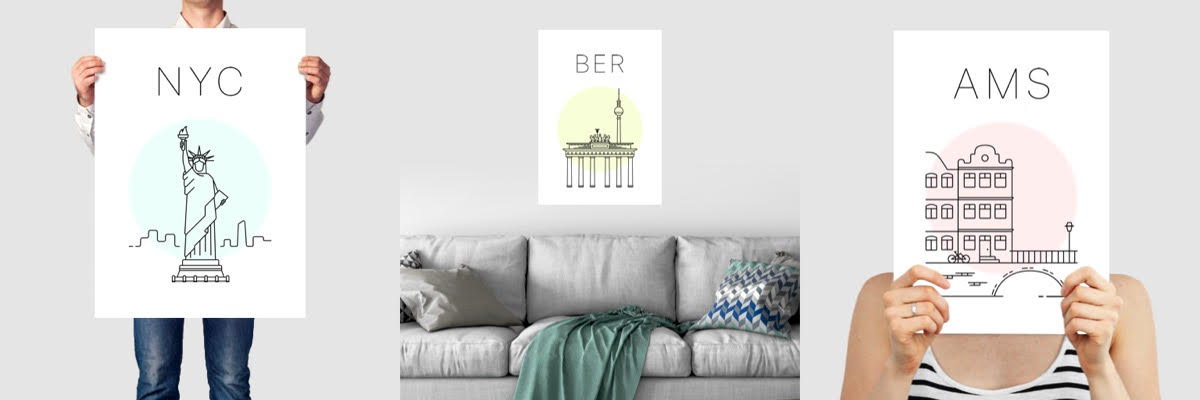 Minimalist Travel Posters NYC