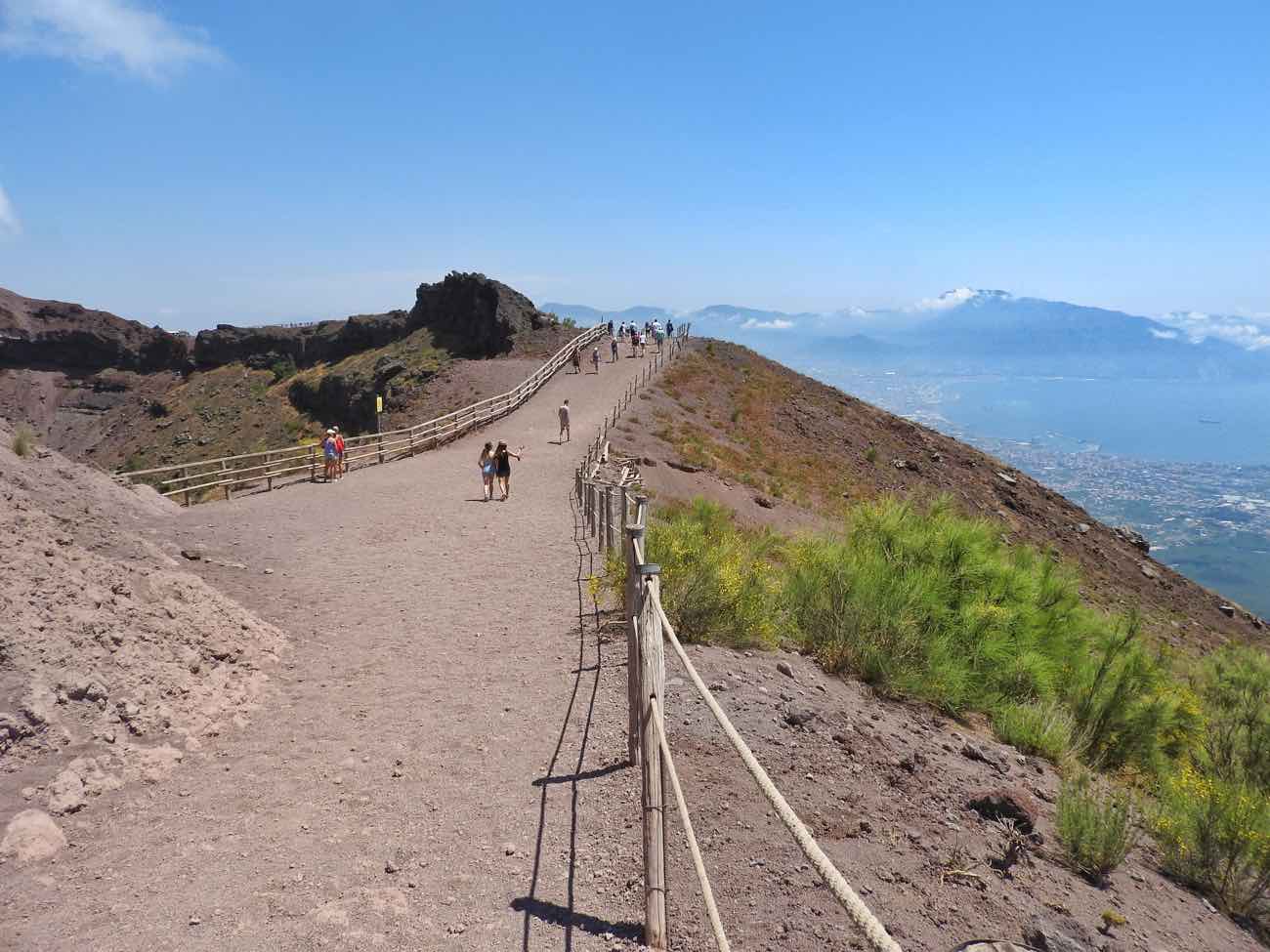 how to plan naples italy amalfi coast pompeii vesuvius - top of vesuvius crater