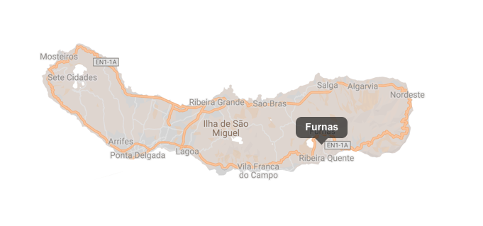 Furnas Azores Sao Miguel map