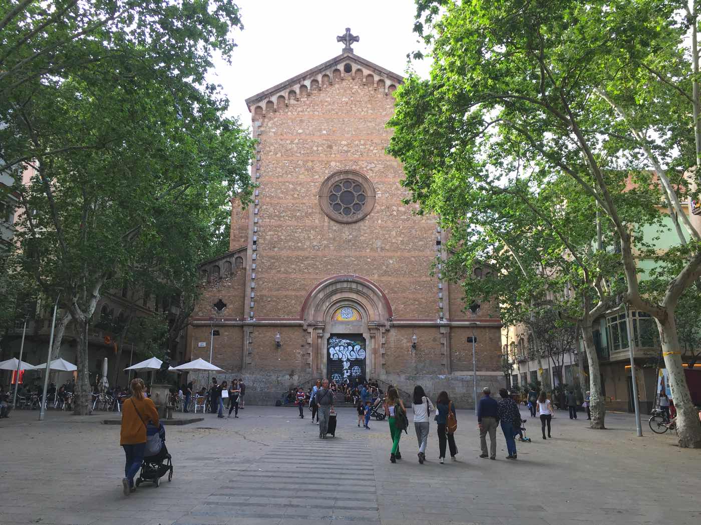 plaza in Gracia Barcelona