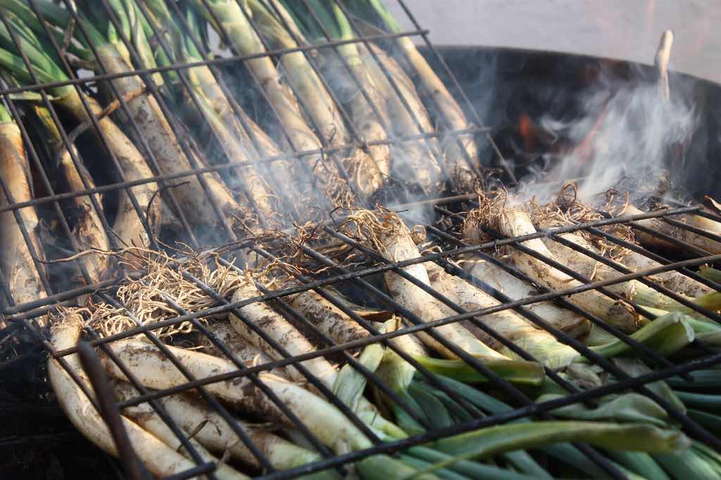 experiences barcelona calçots on the grill