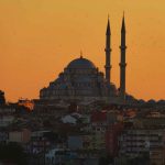 istanbul mosques sunset