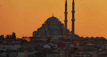 istanbul mosques sunset