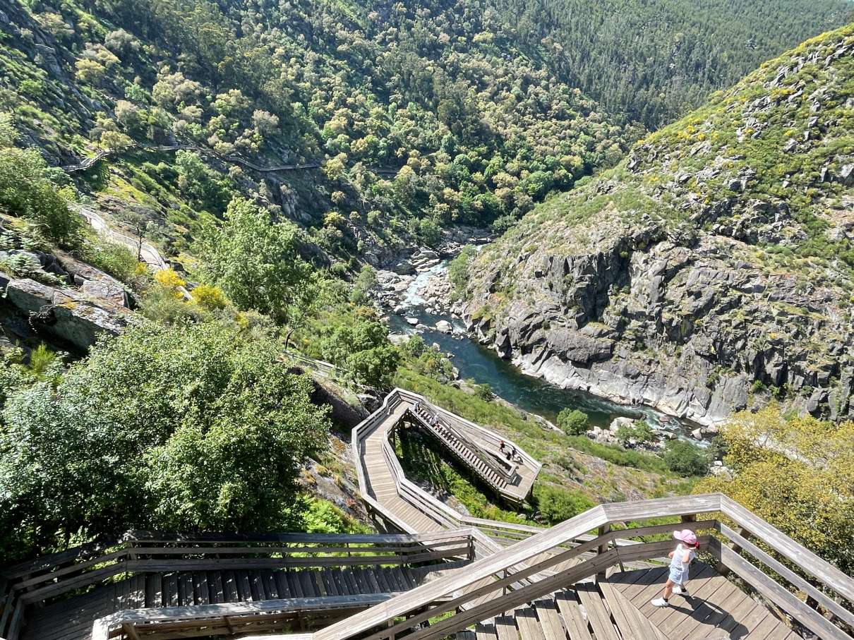 paiva walkways in arouca from above